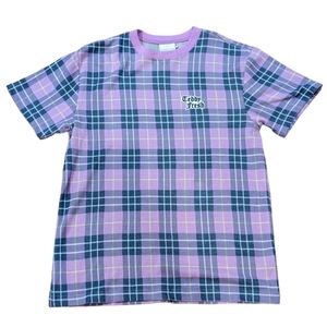 Teddy Fresh Limited Edition Pink Plaid Unisex Size Medium T-Shirt NWT